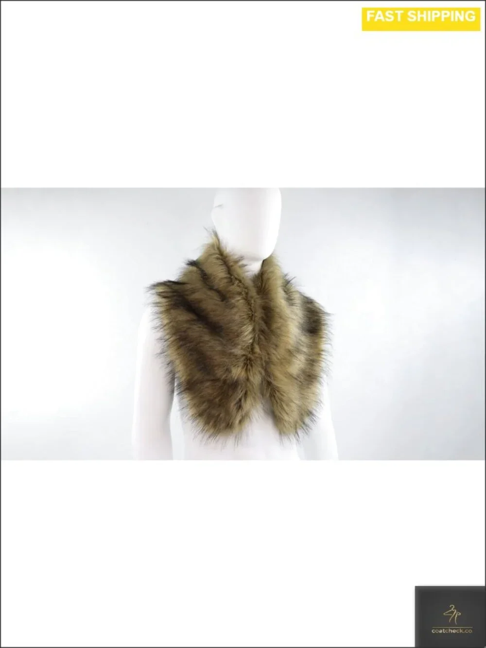Faux Fur Furry Shawl Fluffy Winter Warmer Sleeveless Halloween Costume Accessory